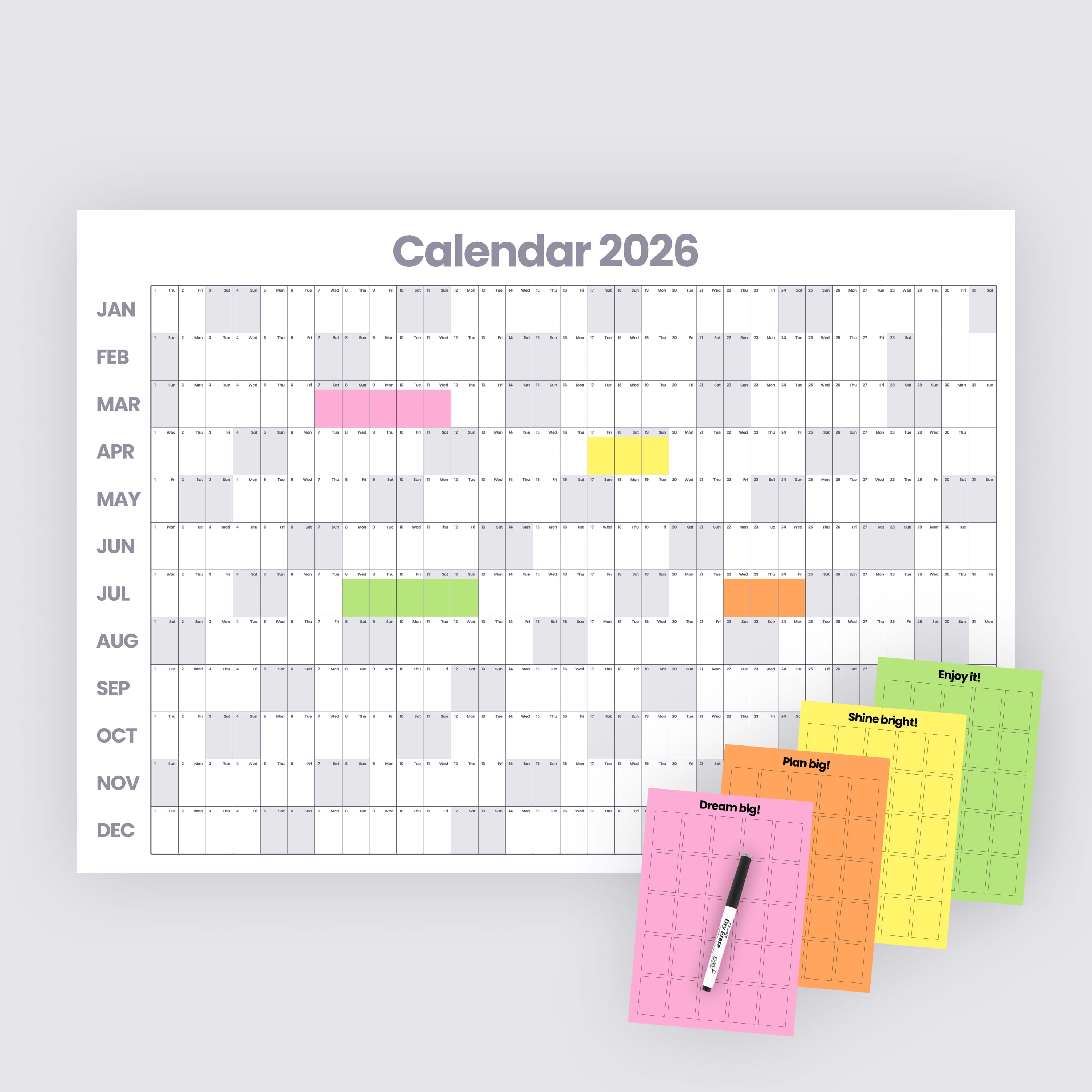 Calendar 2026 – Grey